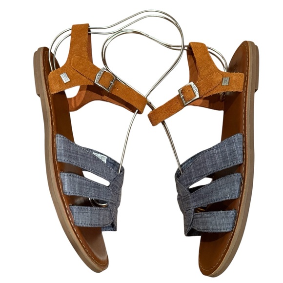 Toms Zoe Denim and Leather Sandals Size 7.5 EUC - Picture 4 of 8